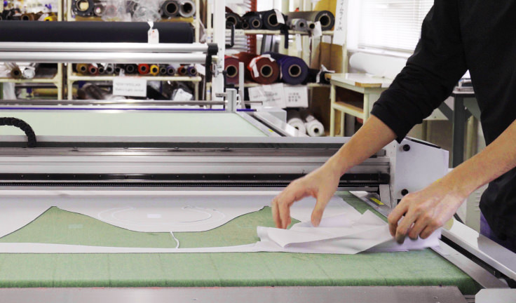 GOLDWIN TECH LABにて縫製