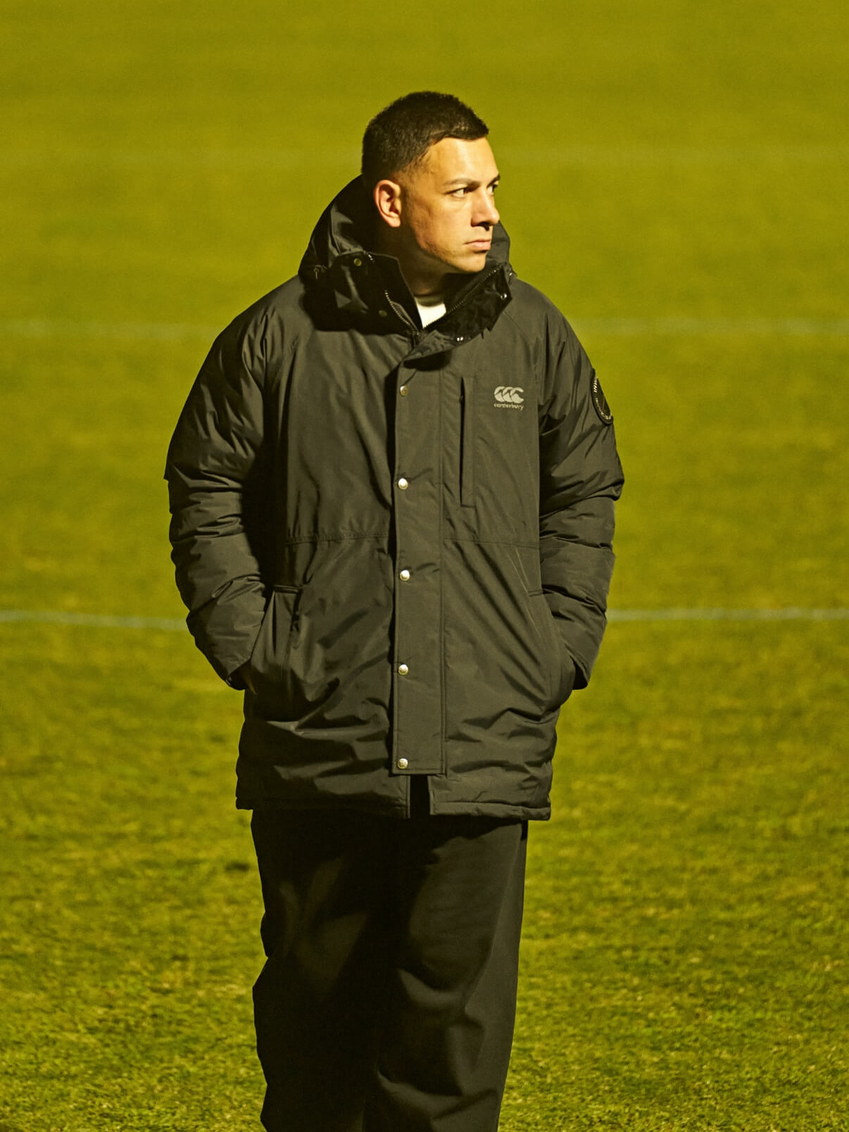 INVERCARGILL DOWN MIDDLE COAT,HEAVY SWEAT SHIRT,RUGGER PANTS