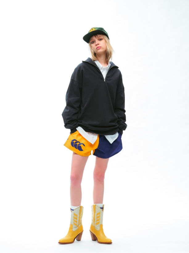 HALF ZIP RUGBY JERSEY,L/S STRETCH BD SHIRT,HARLEQUIN SHORTS,CLASSIC BIG LOGO CAP
