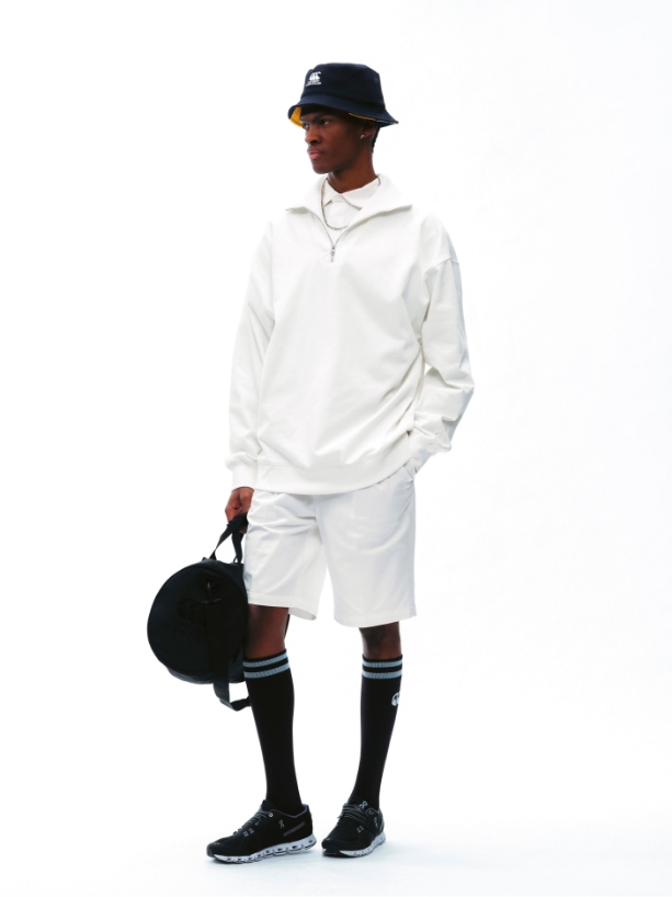 SOLID COLOR RUGBY JERSEY,Brooks Brothers × canterbury BD SHIRT,CHINO LONG SHORTS,RUGBY JERSEY BUCKET HAT,2LINE STOCKINGS