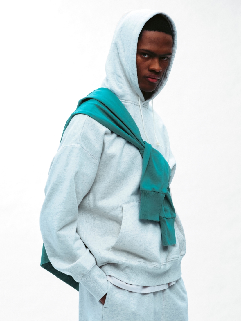 SOLID COLOR RUGBY JERSEY,HEAVY SWEAT PARKA