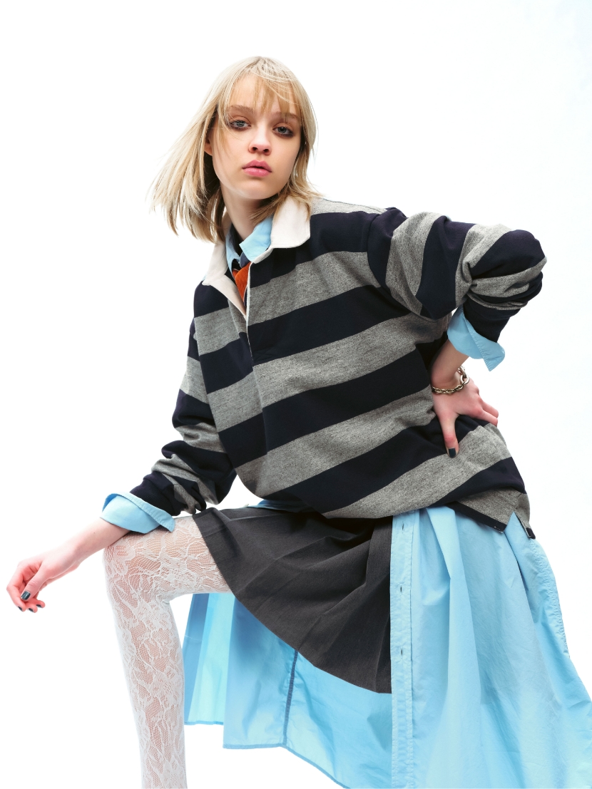 2.5INCH STRIPE RUGBY JERSEY
