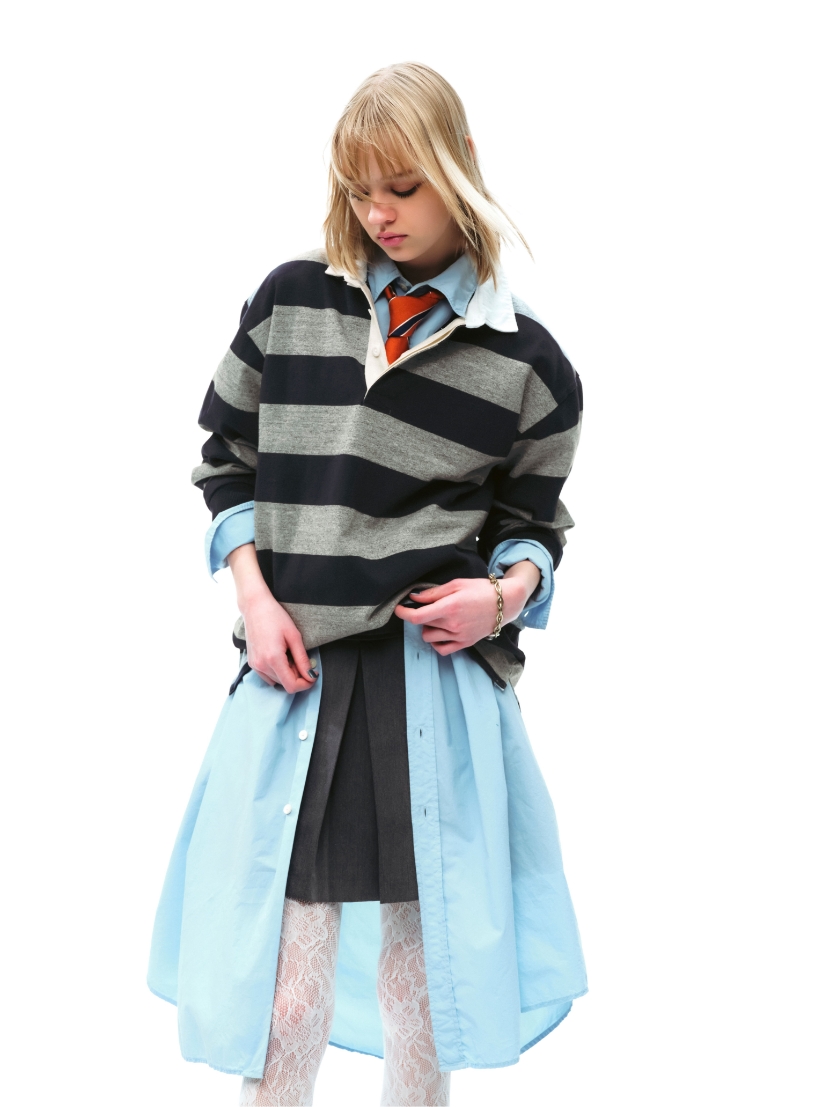2.5INCH STRIPE RUGBY JERSEY