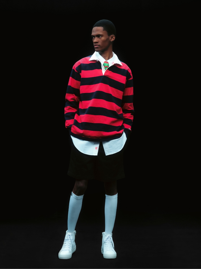 2.5INCH STRIPE RUGBY JERSEY,Brooks Brothers × canterbury BD SHIRT,CHINO SHORTS,GRIP STOCKINGS