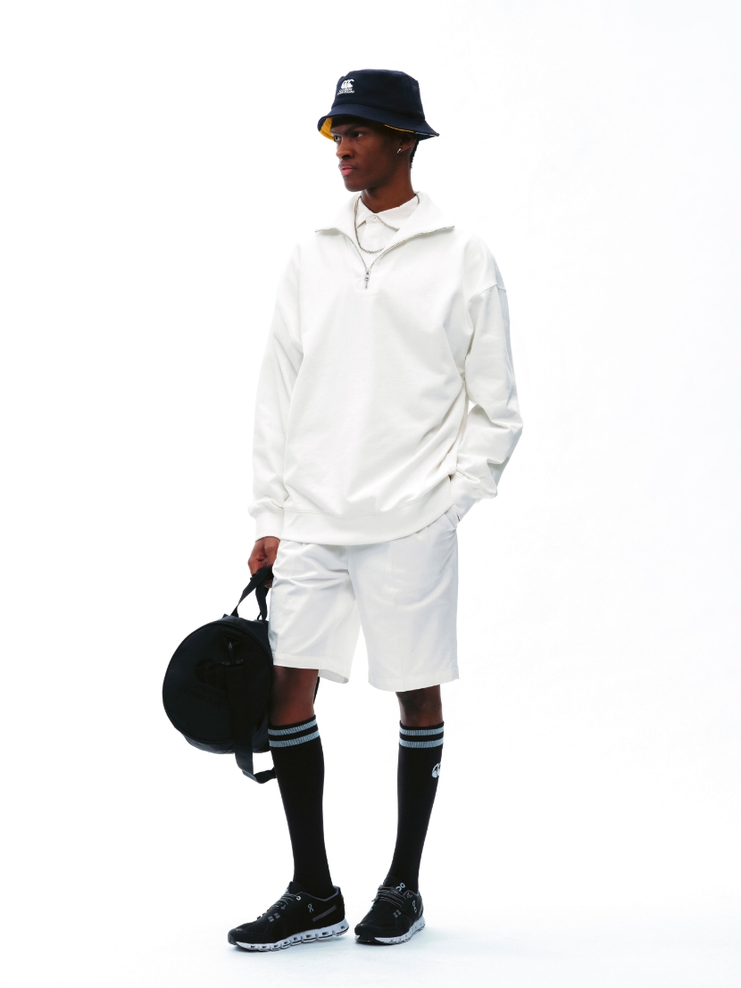 SOLID COLOR RUGBY JERSEY,Brooks Brothers × canterbury BD SHIRT,CHINO LONG SHORTS,RUGBY JERSEY BUCKET HAT,2LINE STOCKINGS