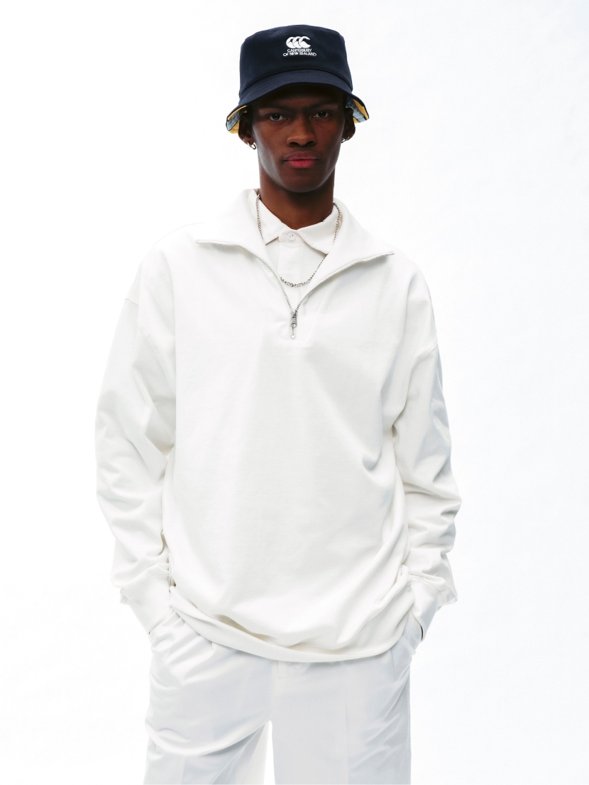 SOLID COLOR RUGBY JERSEY,Brooks Brothers × canterbury BD SHIRT,CHINO LONG SHORTS,RUGBY JERSEY BUCKET HAT