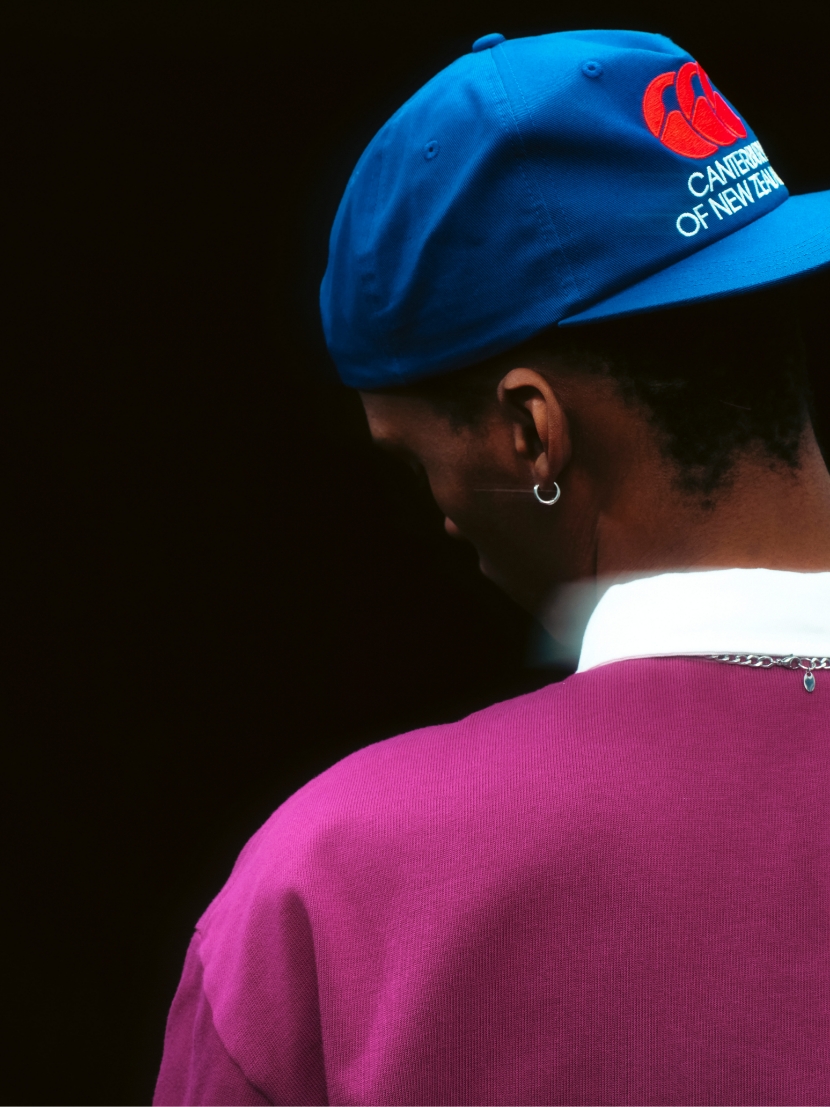 SOLID COLOR RUGBY JERSEY,CLASSIC BIG LOGO CAP