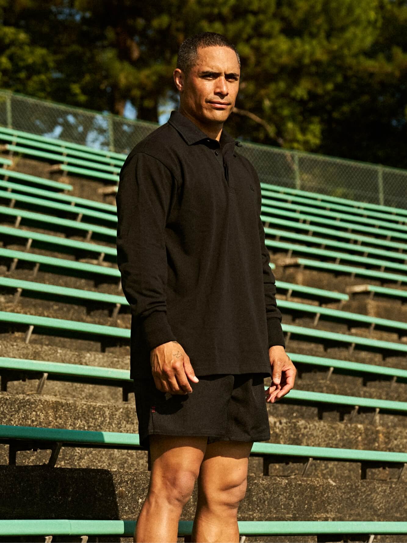 SOLID COLOR RUGBY JERSEY