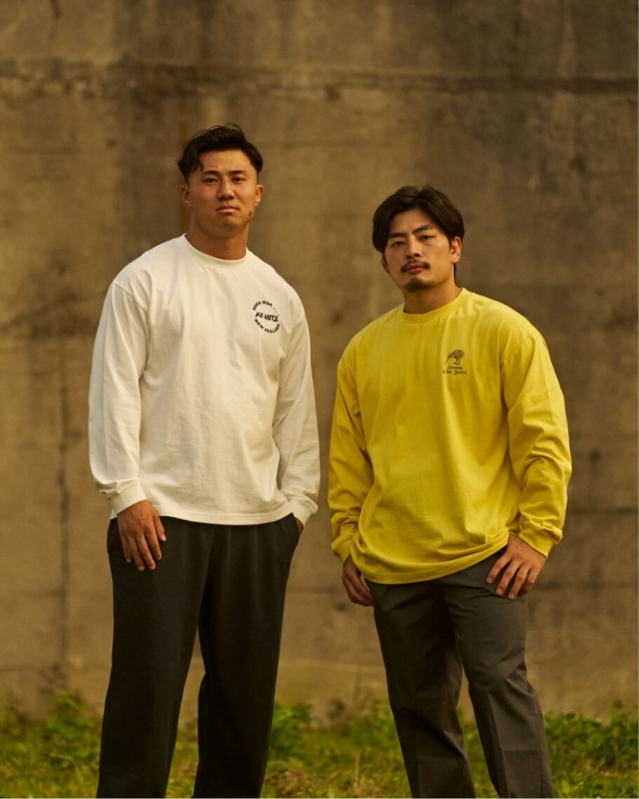 L/S TEE PATTERN LOGO,CHINO PANTS,STANDARD WASHED CAP