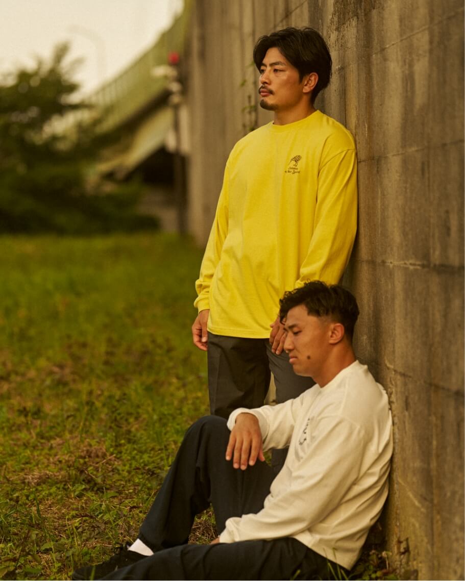 L/S TEE PATTERN LOGO,CHINO PANTS,STANDARD WASHED CAP