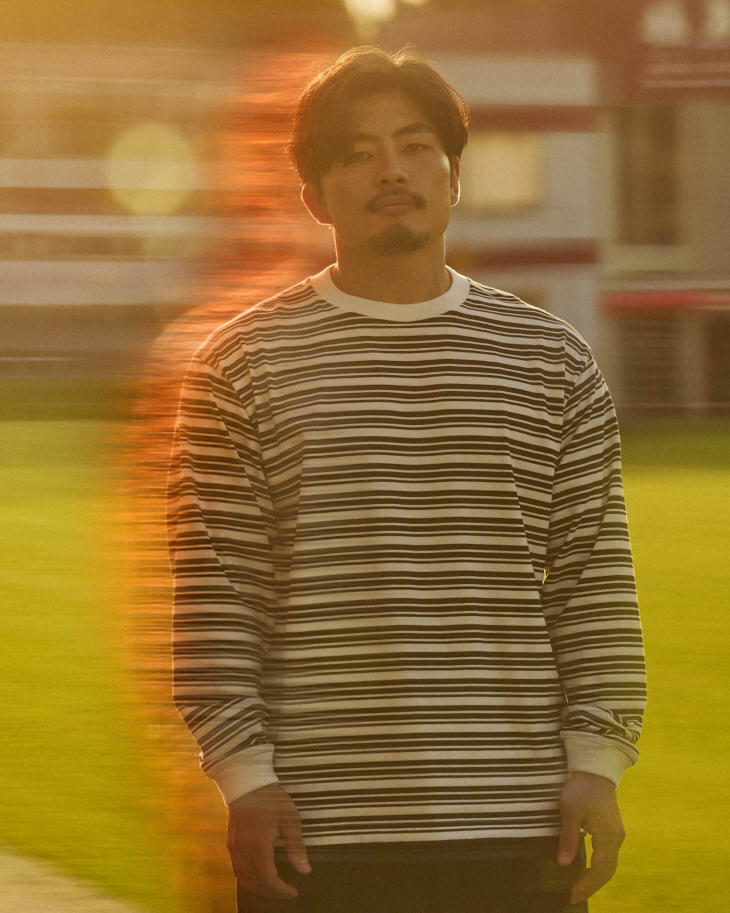 L/S STRIPE LIGHT JERSEY TEE,RUGGER PANTS