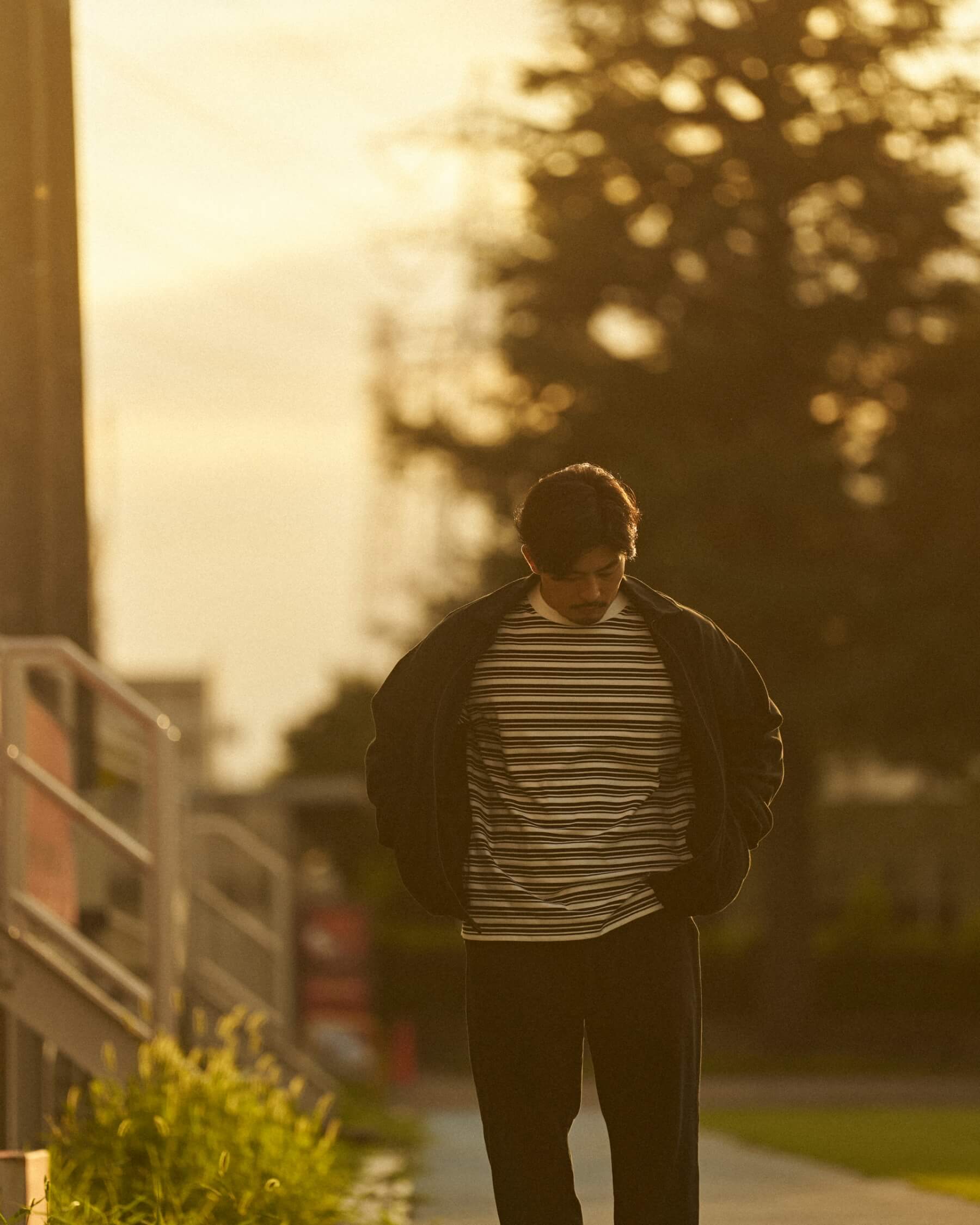RUGBY JERSEY TRACK JACKET,L/S STRIPE LIGHT JERSEY TEE,RUGGER PANTS