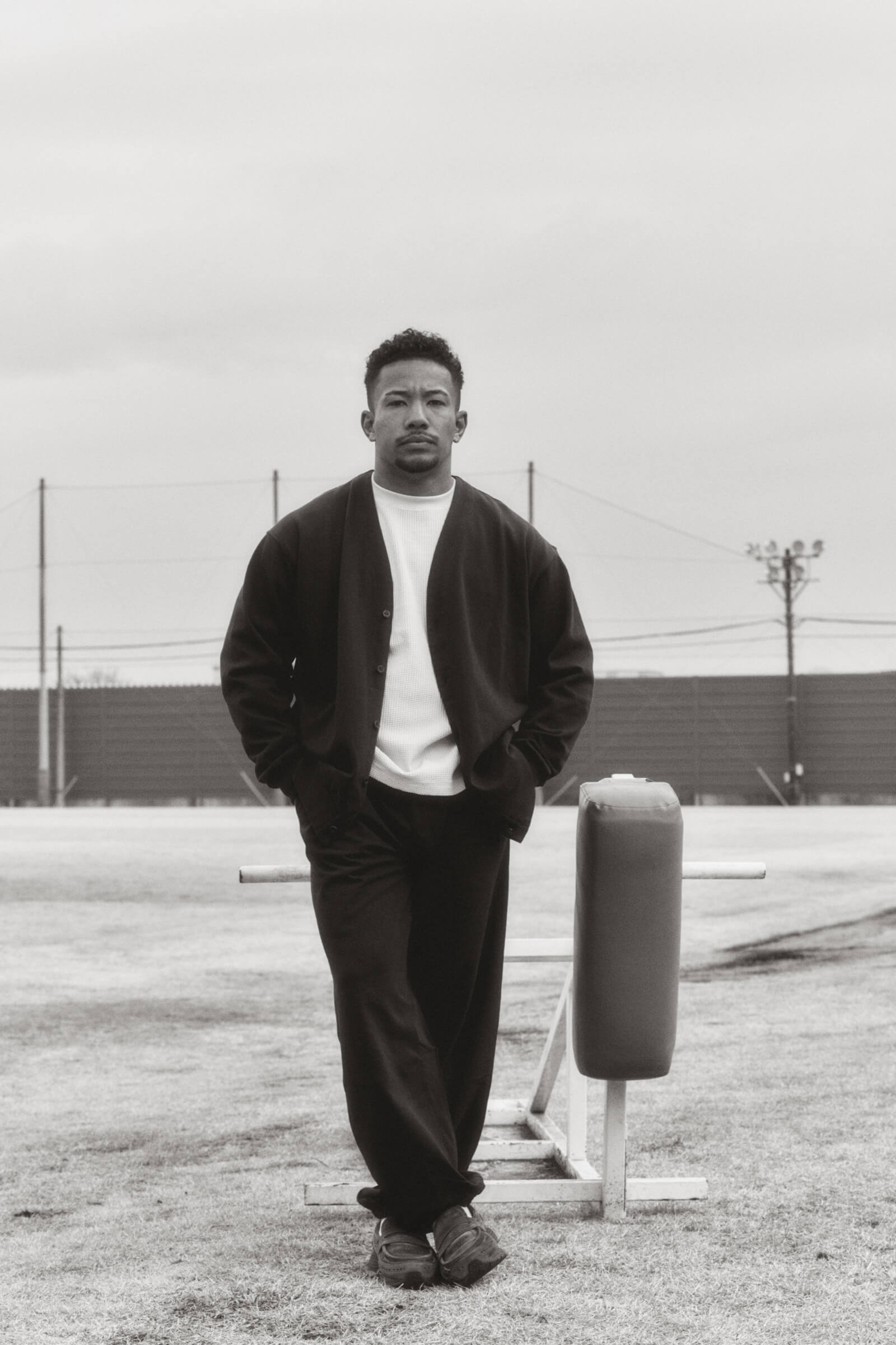 RUGBY JERSEY CARDIGAN,RUGGER PANTS