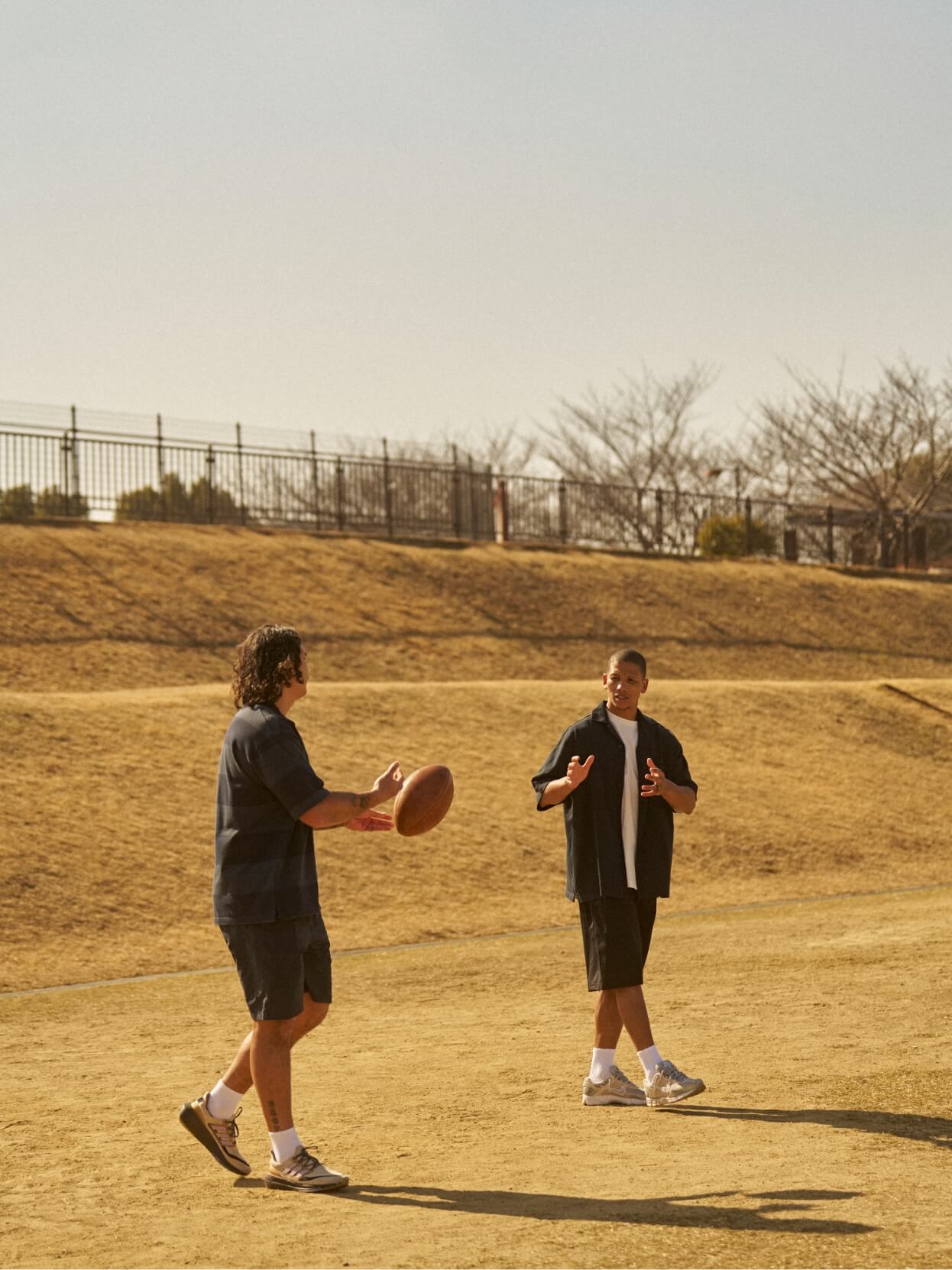 Left S/S NZ TYPE RUGBY JERSEY・FIELD SHORTS,Right RUGBY JERSEY OPEN COLLAR SHIRT・MULTI ACTIVE SHORTS