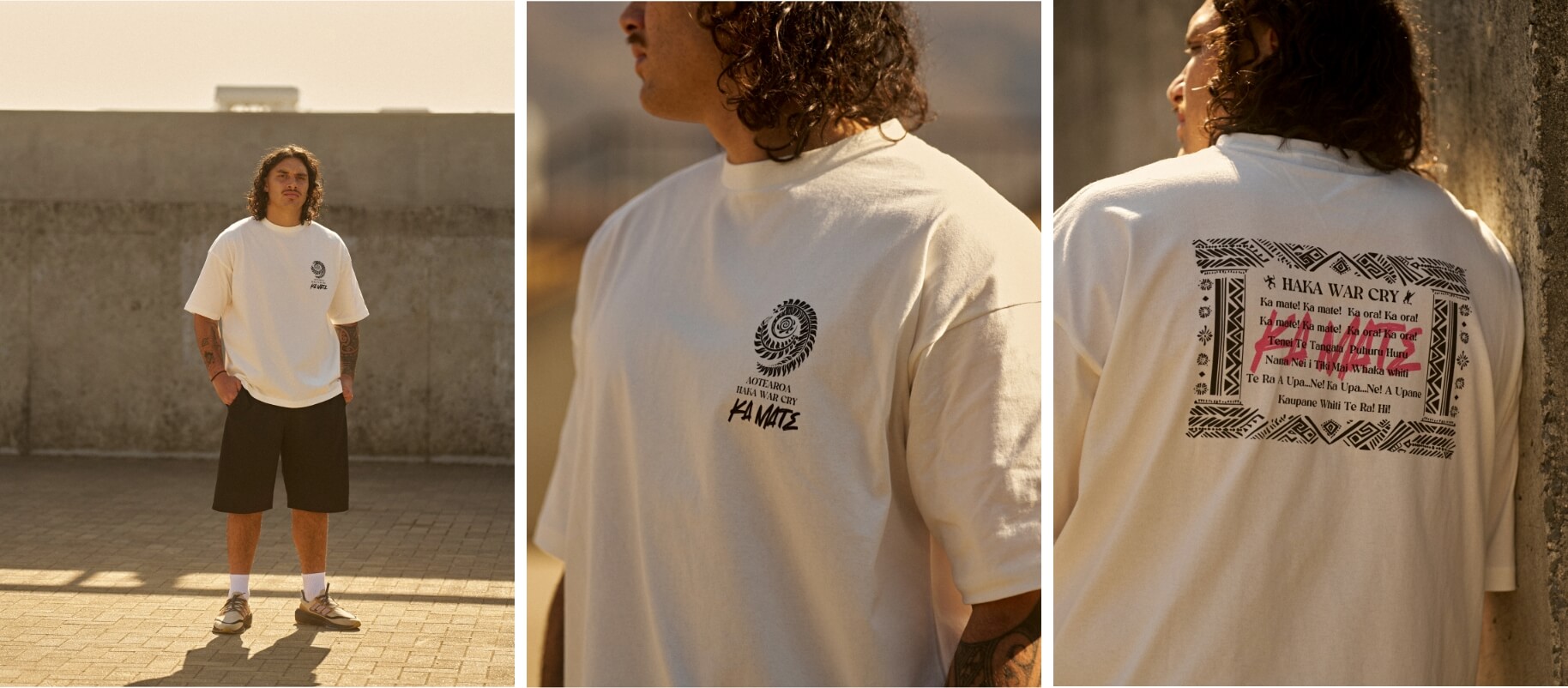 RUGBY JERSEY OPEN COLLAR SHIRT・S/S TEE HAKA WAR CRY・FIELD SHORTS