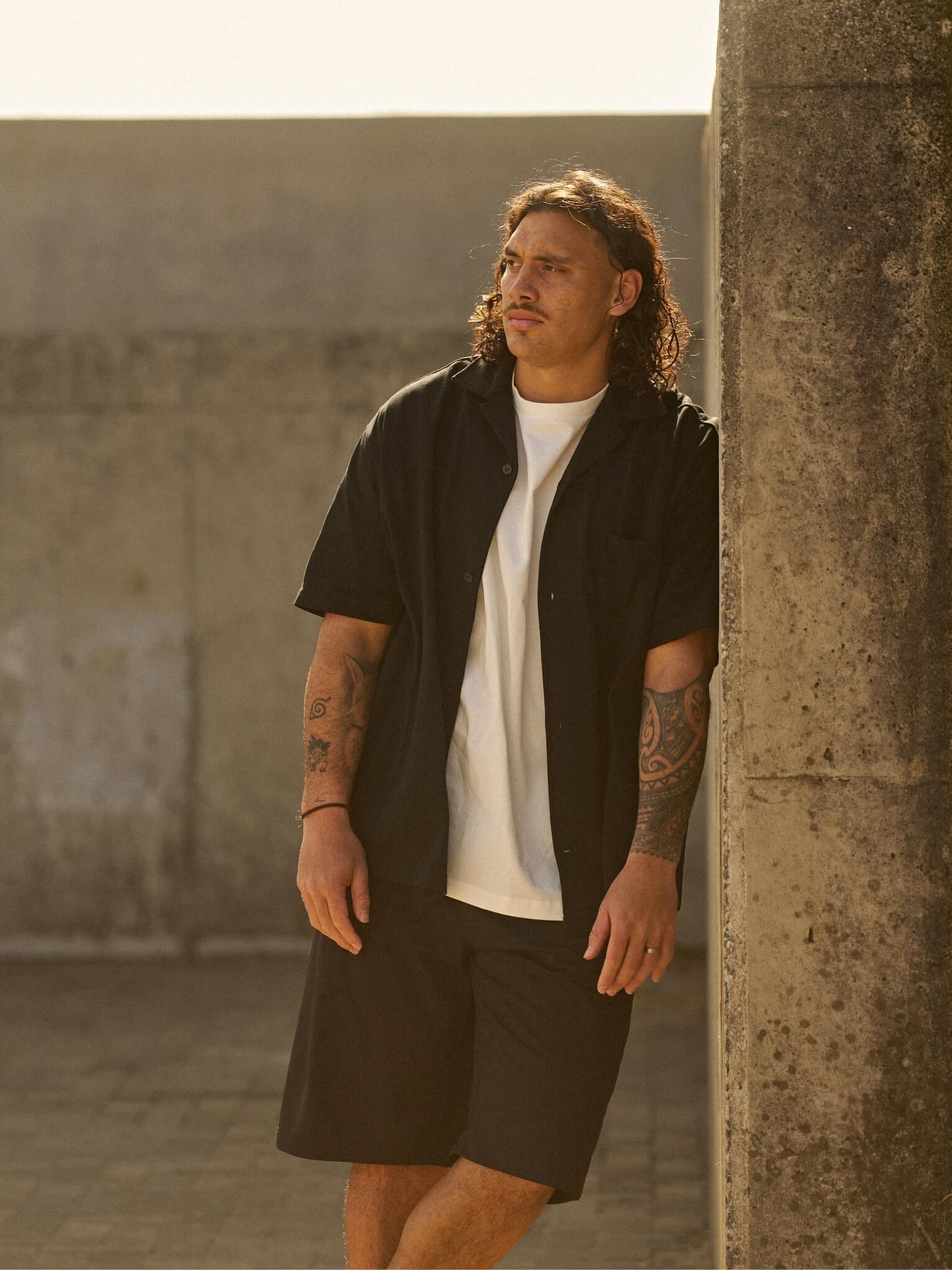 RUGBY JERSEY OPEN COLLAR SHIRT・S/S TEE HAKA WAR CRY・FIELD SHORTS