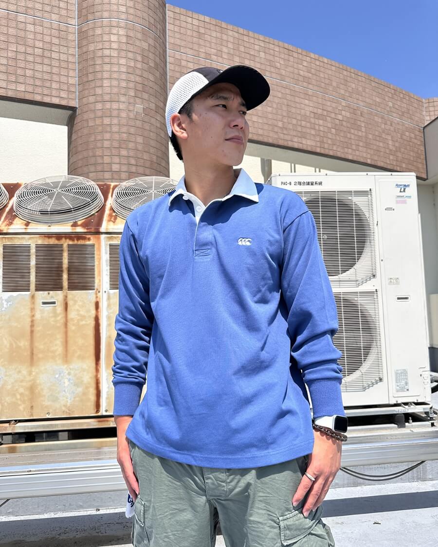 SOLID COLOR RUGBY JERSEY ロイヤルブルー（25）