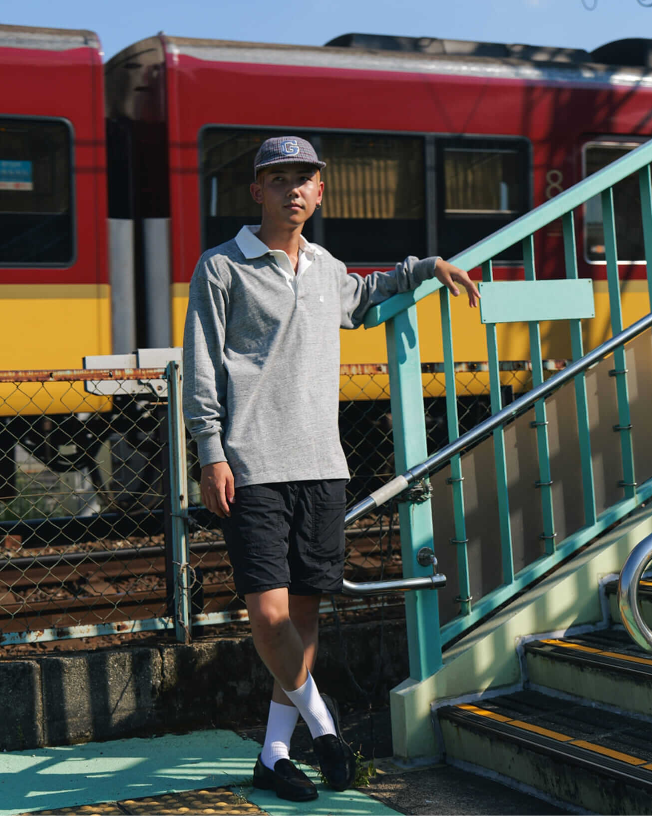 SOLID COLOR RUGBY JERSEY ミディアムグレー（15）