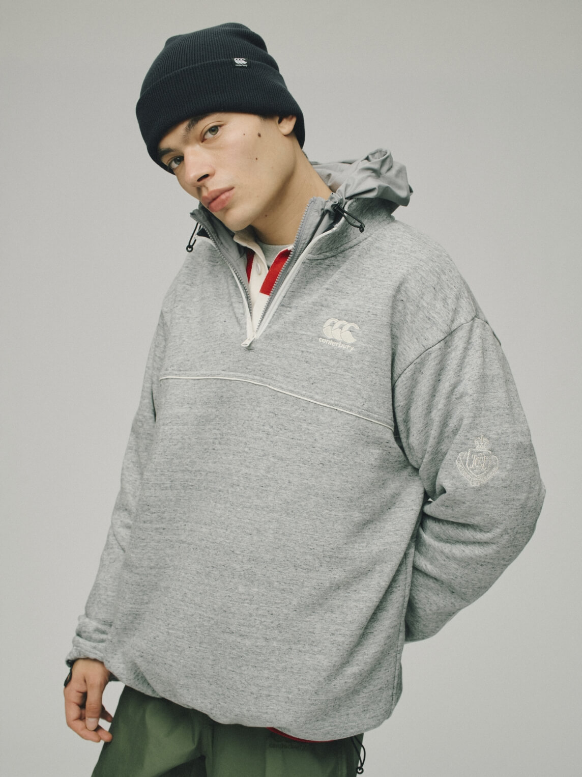 FLEXWARM HALF ZIP SWEAT,FIELD ZIP HOODY,JAPAN L/S ENG TYPE RUGBY JERSEY,FIELD PANTS,CUFF BEANIE