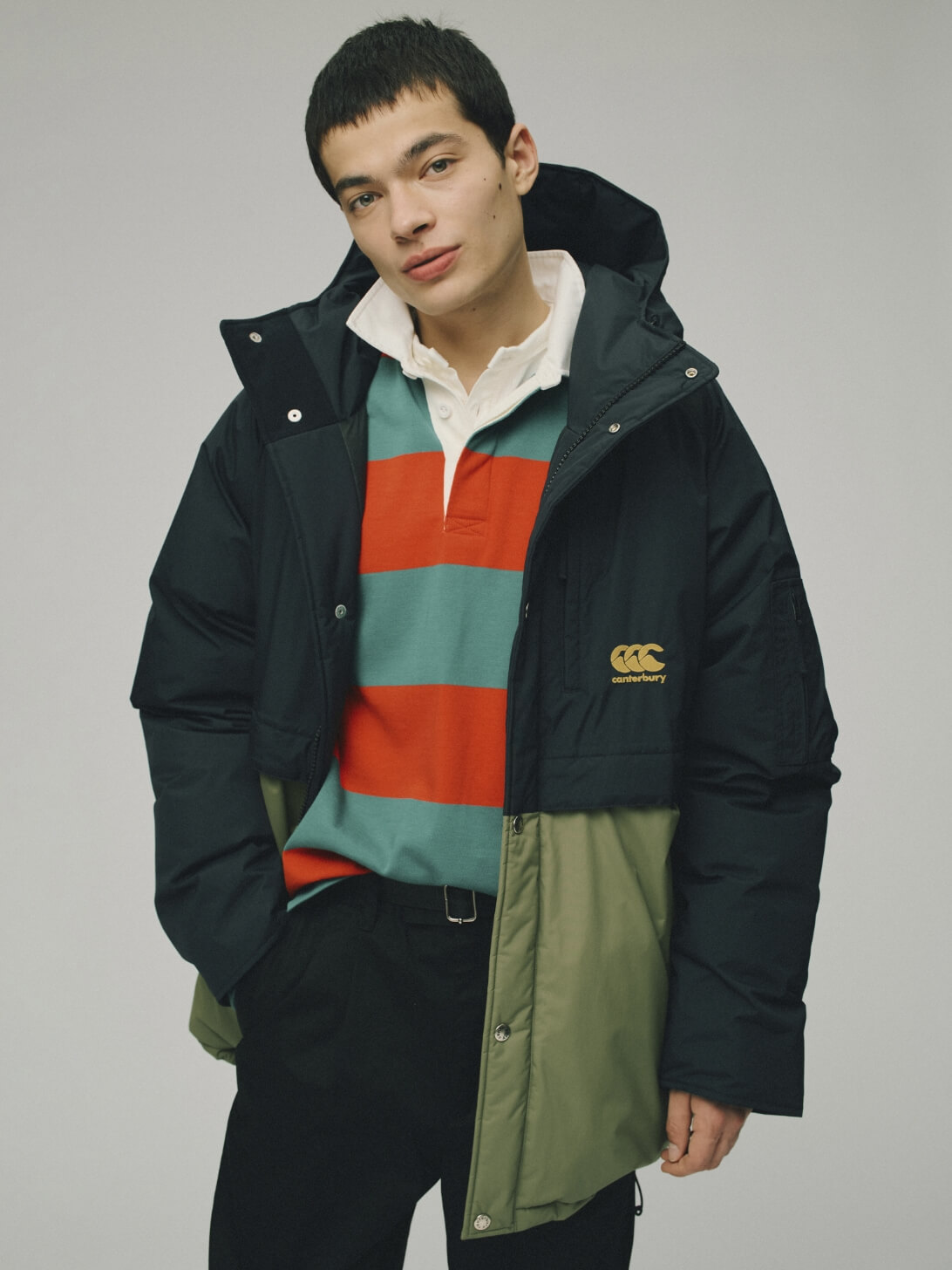INVERCARGILL DOWN MIDDLE COAT,L/S ENGLAND TYPE RUGBY JERSEY,CHINO PANTS
