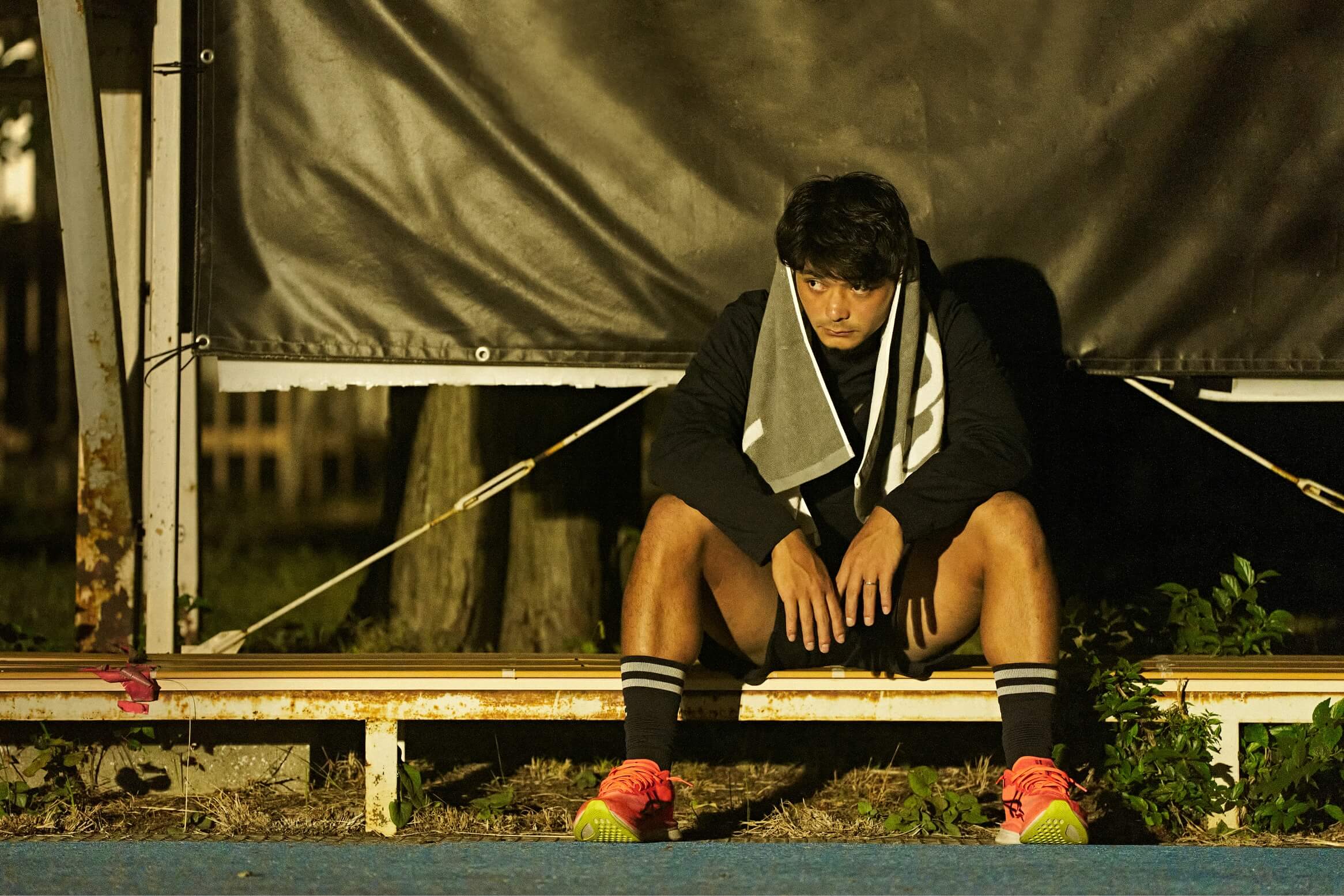 JACKET DUAL WARM HOODY,TOPS L/S MULTI ACTIVE TEE,BOTTOMS RUGBY SHORTS[LONG]