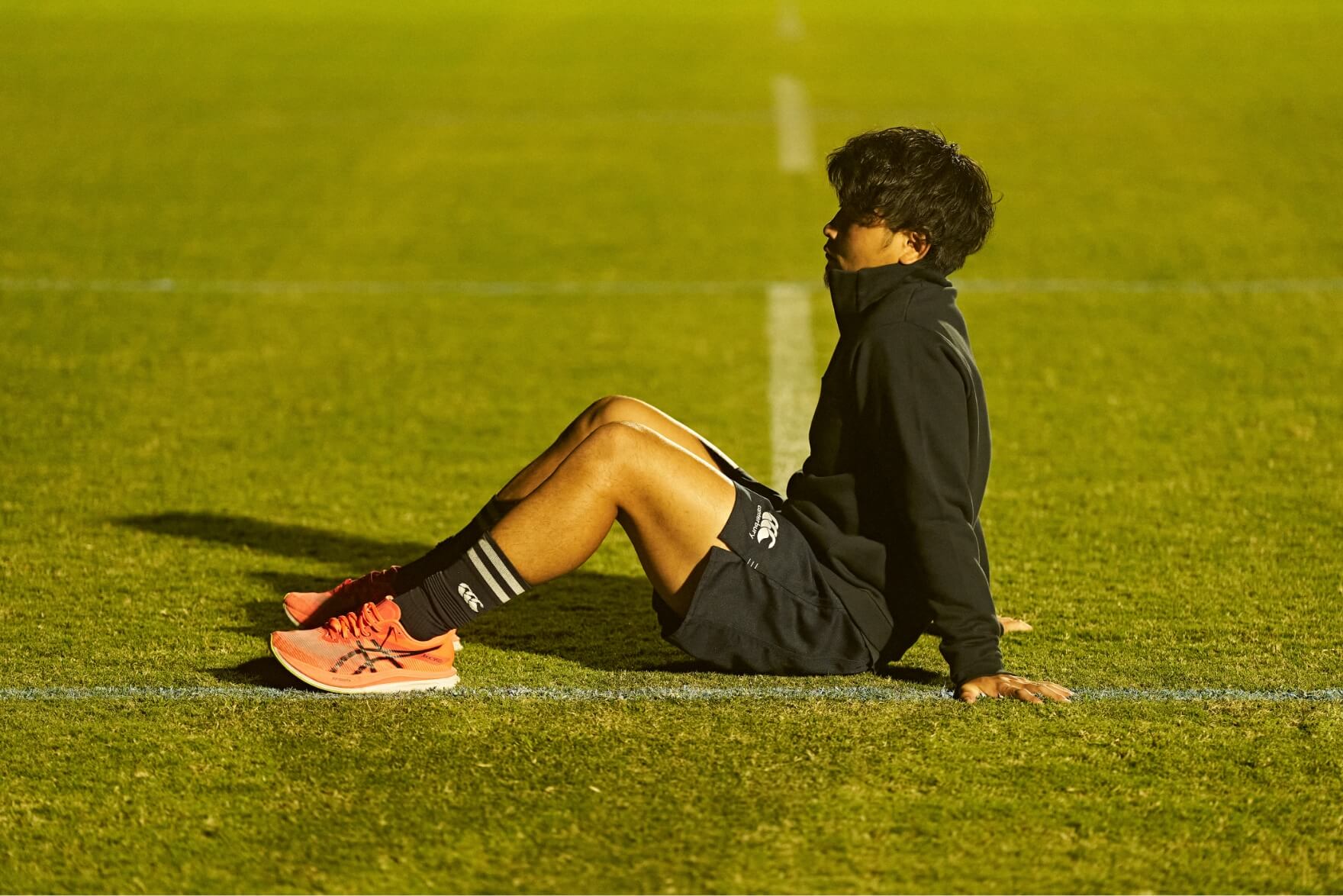 TOPS FLEXWARM HALF ZIP SWEAT,BOTTOMS RUGBY SHORTS[LONG]