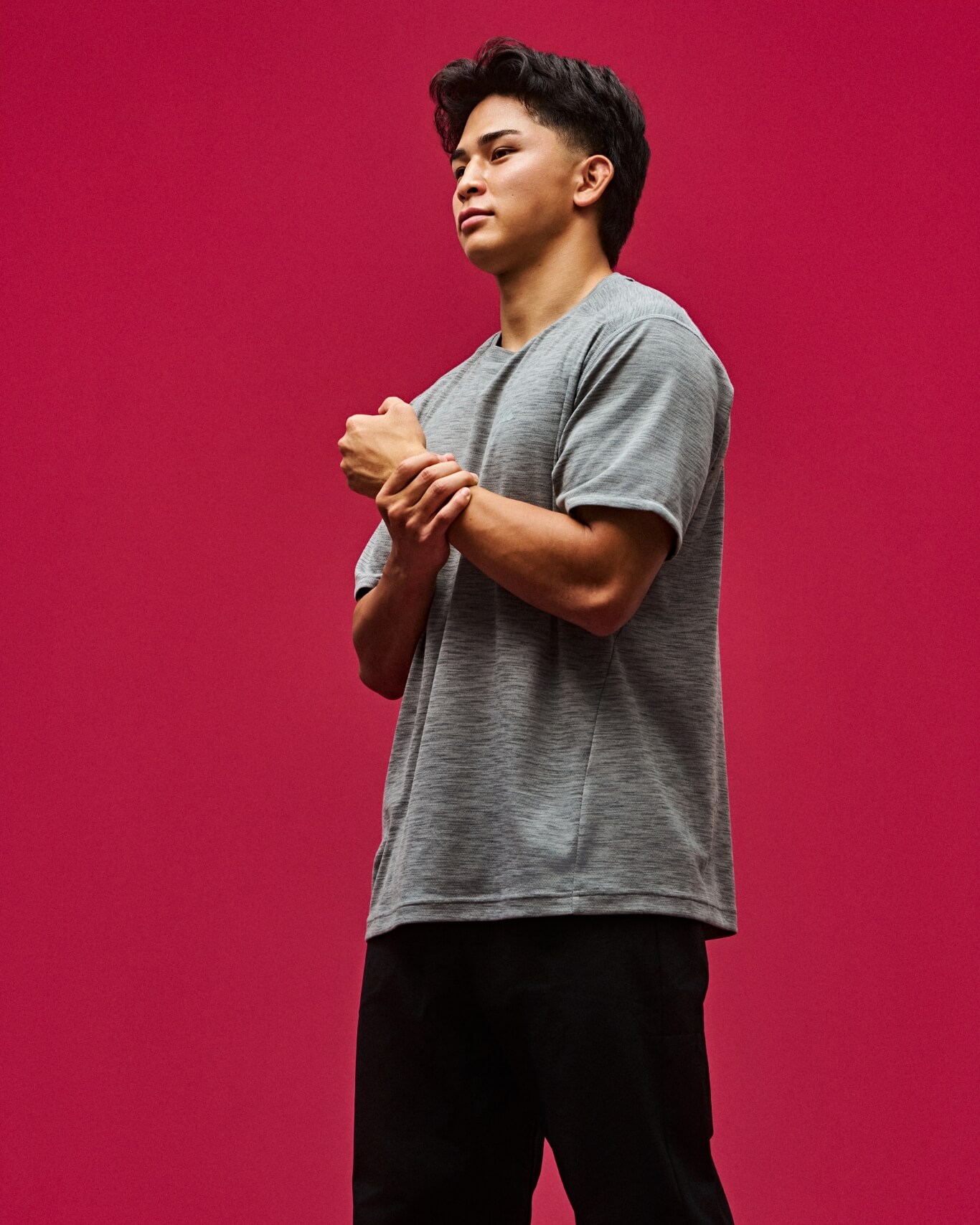 S/S WORK OUT TEE,DUAL PANTS